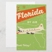 Retro poster van Florida State. Briefpapier (Voorkant / Achterkant)