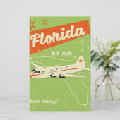 Retro poster van Florida State. Briefpapier (Staand voorkant)