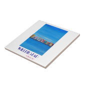 Retro Poster Willemstad Curacao Tegeltje (Zijkant)