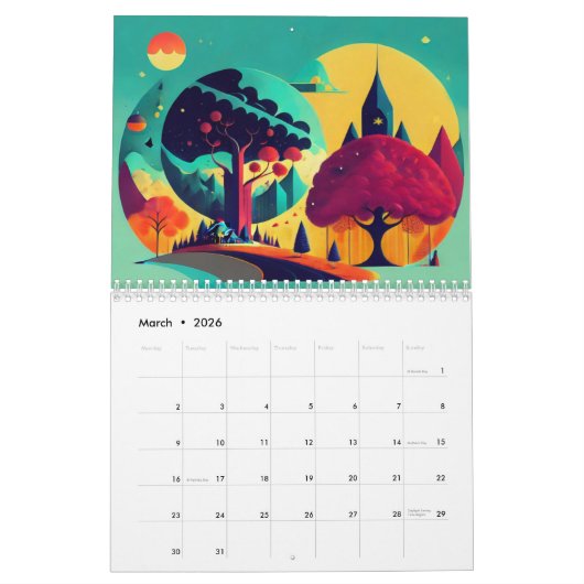 Retro Posters Collection 2 ans Calendrier 2024-202 (Mar 2026)