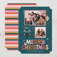 Retro Postzegel Kerst Collage