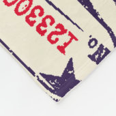 Retro postzegels,  collectie. fleece deken (Hoek)