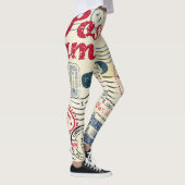 Retro postzegels,  collectie. leggings (Rechts)