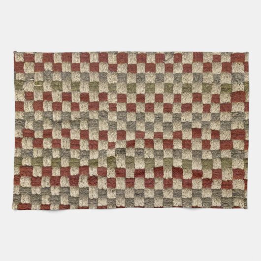 Retro Potholder Weave Theedoek (Horizontaal)