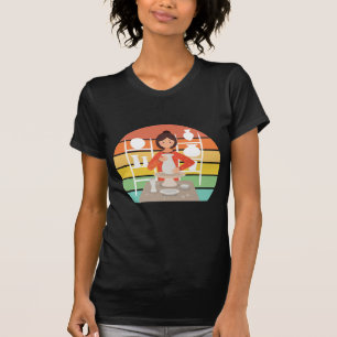 Retro Pottery Woman Ceramic Kiln T-shirt