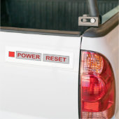 Retro Power Reset-gameconsole voor geek gamers Bumpersticker (Op Truck)