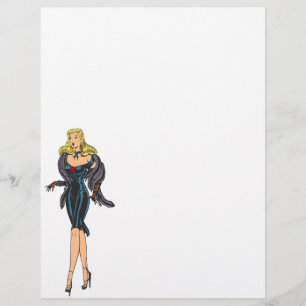 Retro Prachtige Glamour Meisje Vintage Blond Pin-u Flyer