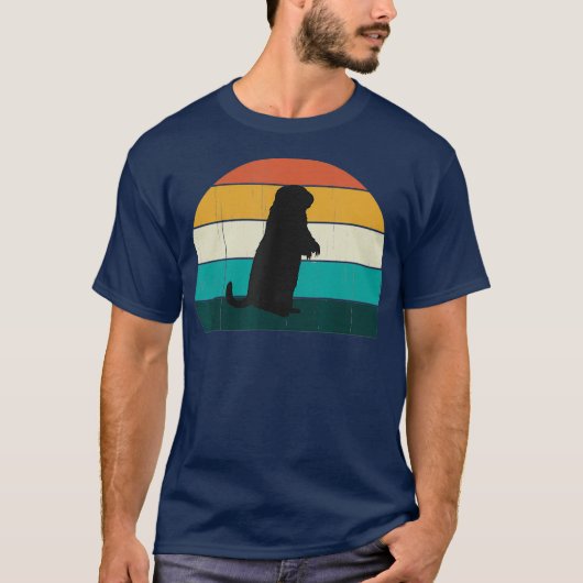 Retro Prairie Dog Sunset Cool T-shirt (Voorkant)