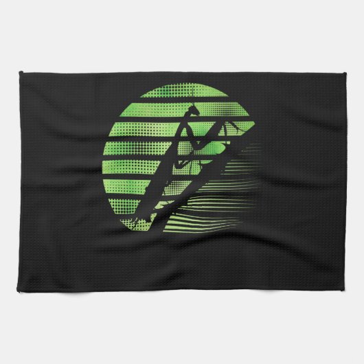 Retro Praying Mantis Biologist Theedoek (Horizontaal)