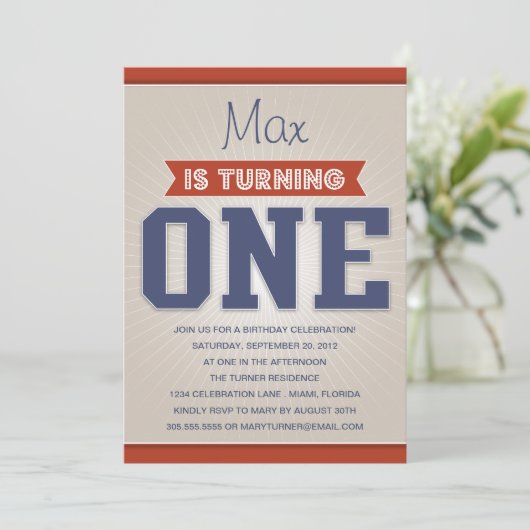 RÉTRO PREMIÈRE INVITATION D'ANNIVERSAIRE DE (Debout devant)