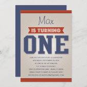 RÉTRO PREMIÈRE INVITATION D'ANNIVERSAIRE DE (Devant / Derrière)