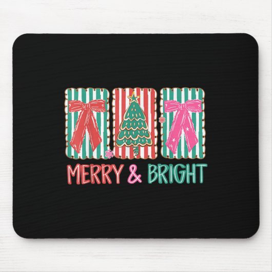 Retro Preppy Merry And Bright Girly Coquette Chris Muismat (Voorkant)
