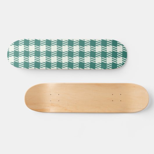 Retro Preppy Sportswear geruit - Field Green Skateboard (Horizontaal)