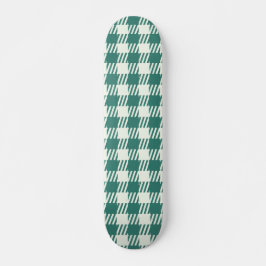 Retro Preppy Sportswear geruit - Field Green Skateboard