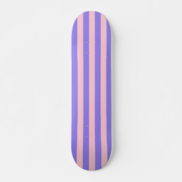 Retro Preppy Sportswear Stripes - Paarse Roze Skateboard