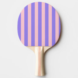 Retro Preppy Sportswear Stripes - Paarse Roze Tafeltennisbatje