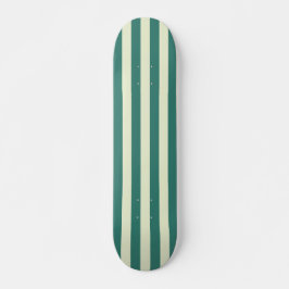 Retro Preppy Sportswear Stripes - Retro Groen Skateboard