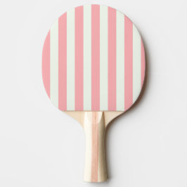 Retro Preppy Sportswear Stripes - Roze Crème Tafeltennisbatje