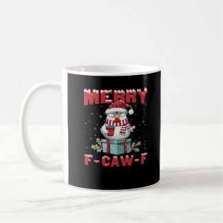 Retro Prettig Kerstmis F-Caw-F Kip Koffiemok