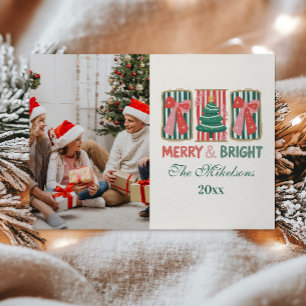 Retro Prettig & Leuke Kerstmis Feestdagenkaart
