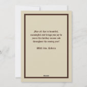 Retro  prettige kerstdame feestdagenkaart (Achterkant)