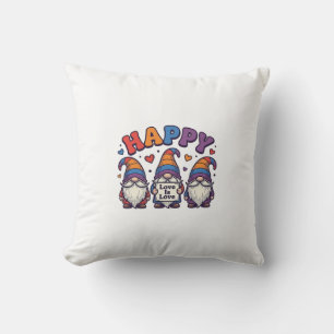 Retro Pride Maand Gnome Regenboog Shirt Ontwerp_1 Kussen