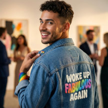 Retro Pride Puff Stijl Wakker Geworden Fabulous Op