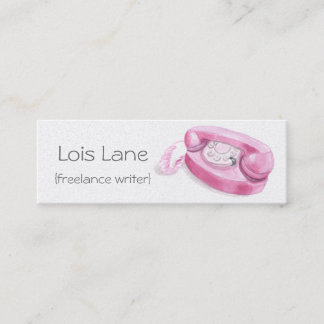 Retro Princess Telephone Skinny Card Mini Visitekaartje