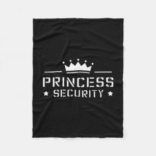 Retro Prinses Beveiliging Jongens Broer Verjaardag Fleece Deken