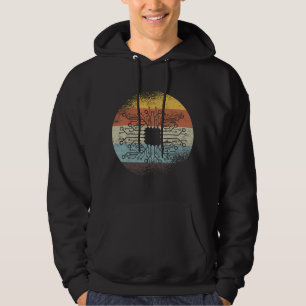 Retro printplaat elektronisch ingenieur elektricie hoodie