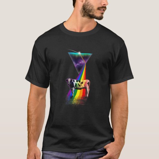  Retro Prism Koe T-shirt (Voorkant)