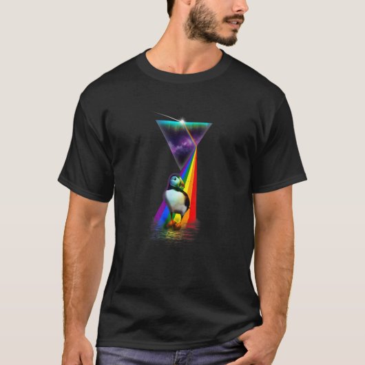  Retro Prism Puffin T-shirt (Voorkant)