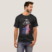  Retro Prism US Vlag Cutlefish T-shirt (Voorkant volledig)