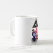  Retro Prism US-vlagduif Koffiemok (Voorkant links)