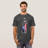 Retro Prism US-vlagduif T-shirt (Voorkant volledig)
