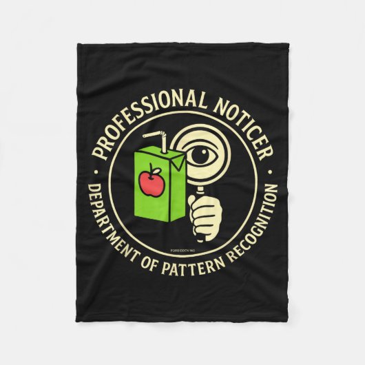 Retro Professional Noticer Department Of Pattern R Fleece Deken (Voorkant)