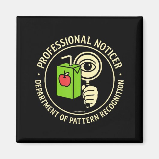 Retro Professional Noticer Department Of Pattern R Magneet (Voorkant)