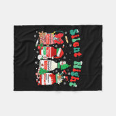 Retro Profol Silent Night Funny Christmas Nurse Wo Fleece Deken (Voorkant (Horizontaal))