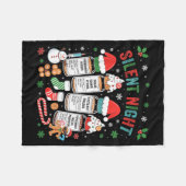 Retro Profol Silent Night Icu Nurses Funny Merry C Fleece Deken (Voorkant (Horizontaal))
