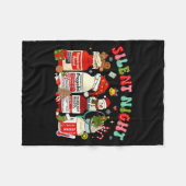 Retro Profol Silent Night Icu Nurses Funny Merry C Fleece Deken (Voorkant (Horizontaal))