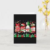 Retro Profol Silent Night Icu Nurses Funny Merry C Kaart (Gele Bloem)