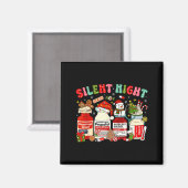 Retro Profol Silent Night Icu Nurses Funny Merry C Magneet (Voorkant / Achterkant)