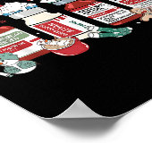 Retro Profol Silent Night Icu Nurses Funny Merry C Poster (Hoek)