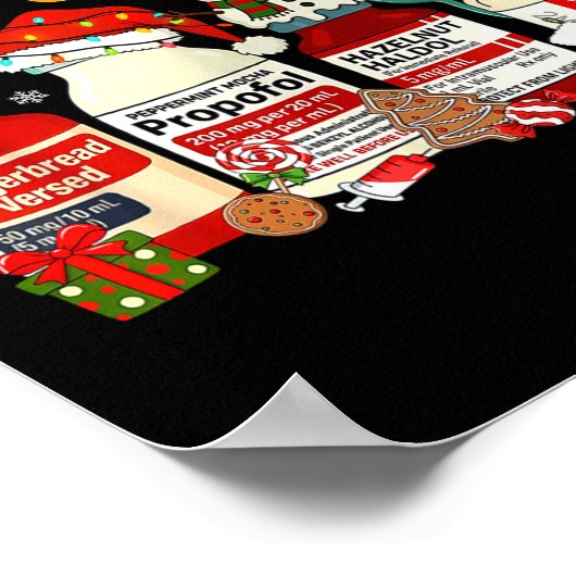 Retro Profol Silent Night Icu Nurses Funny Merry C Poster (Hoek)