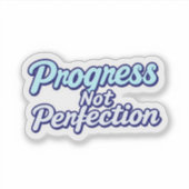 Rétro Progrès pas parfait Pastel Sticker (Devant)