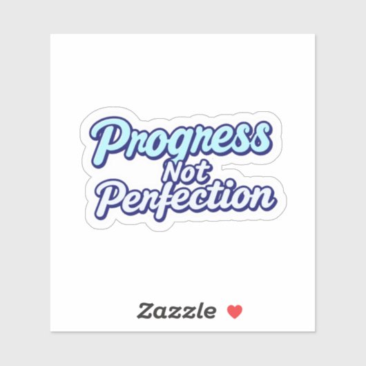 Rétro Progrès pas parfait Pastel Sticker (Feuille)