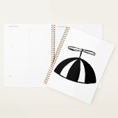 Retro propeller Beanie grillig zwart en wit Planner