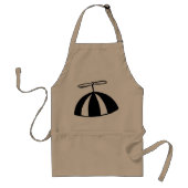 Retro propeller Beanie grillig zwart en wit Standaard Schort (Voorkant)