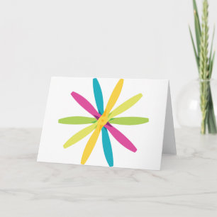 Retro Propeller Bloem Vliegtuig Prop Ontwerp Kaart