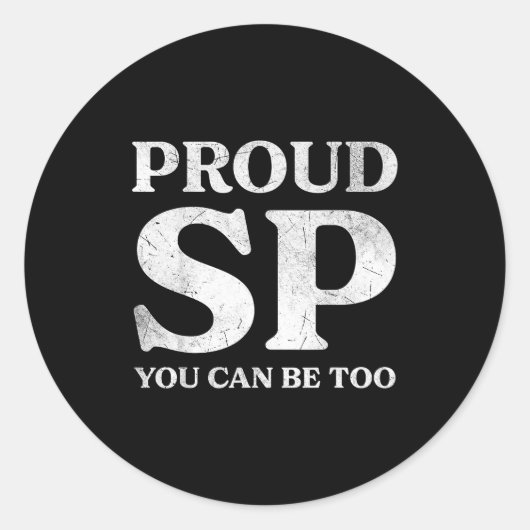 Retro Proud Sp Anti Scientology Funny Quote Idea Ronde Sticker (Voorkant)